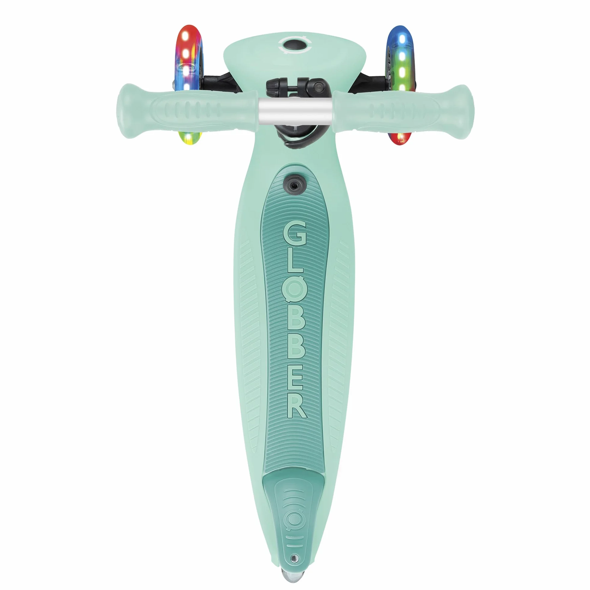 Globber GO UP Active Luces, Patinete evolutivo de 3 Ruedas con Luces para niños de 15 Meses a 9 años, Verde Menta