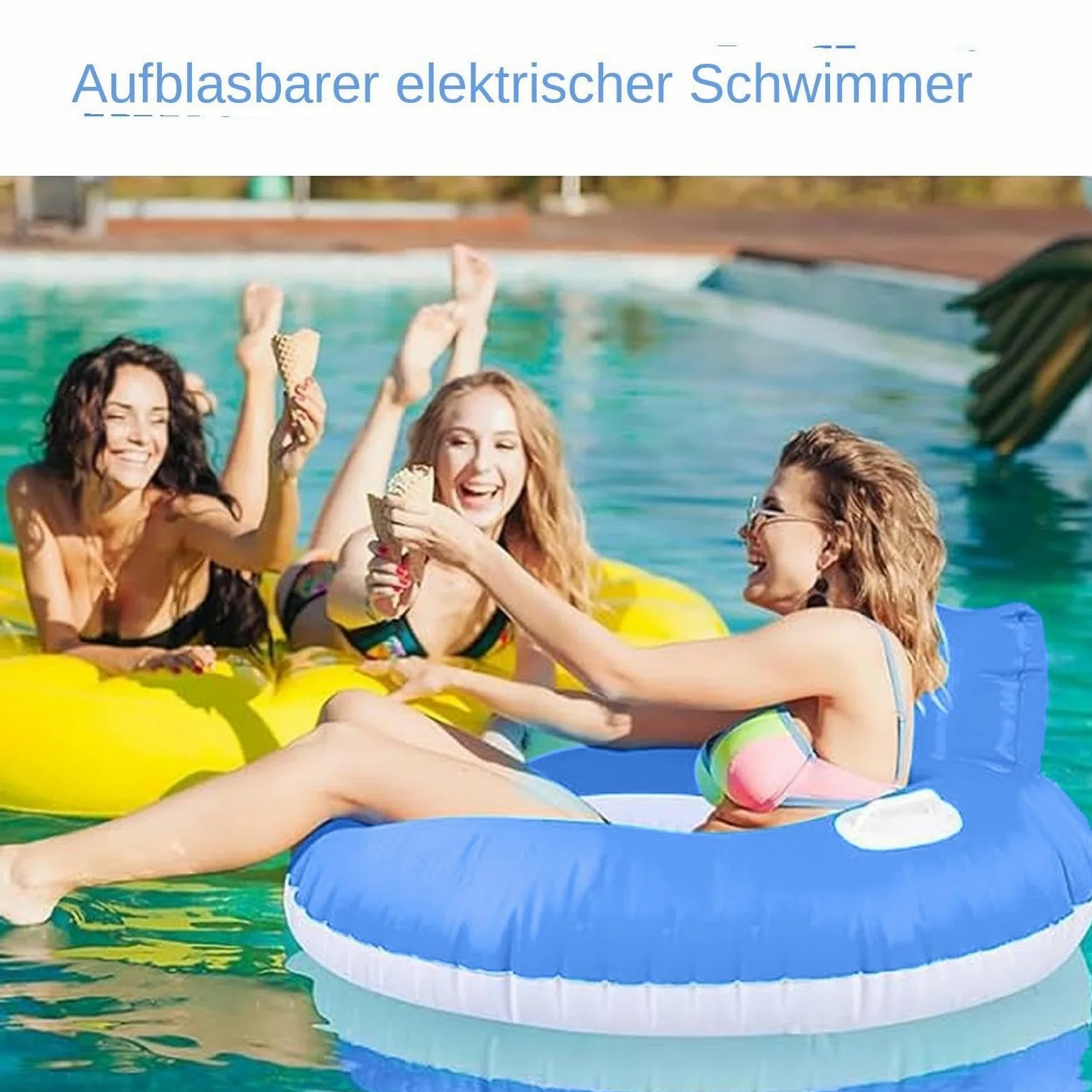 Tumbona Flotante Hinchable Portátil Balsa Tubing Eléctrica Y Acuática Con | Flotador De Agua Inflable Para Lago Río Estanque Piscina Y Actividades Veraniegas Al Aire Libre