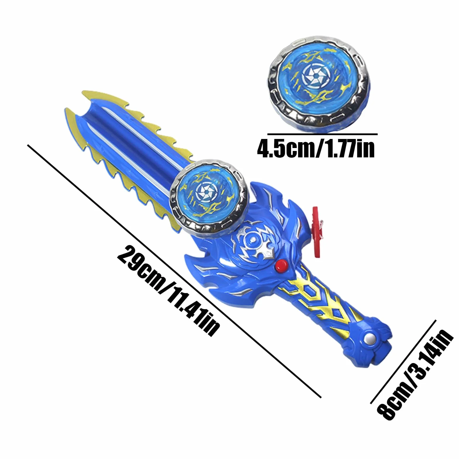 Espada De Beybladee Brillante, Top De Batalla, Giroscopio con Luces, Efectos De Sonido Y Luz, Diversión Interactiva De Batalla De, 29x8x3cm/11.42x3.15x1.18 Pulgadas para Niñas De Niños De