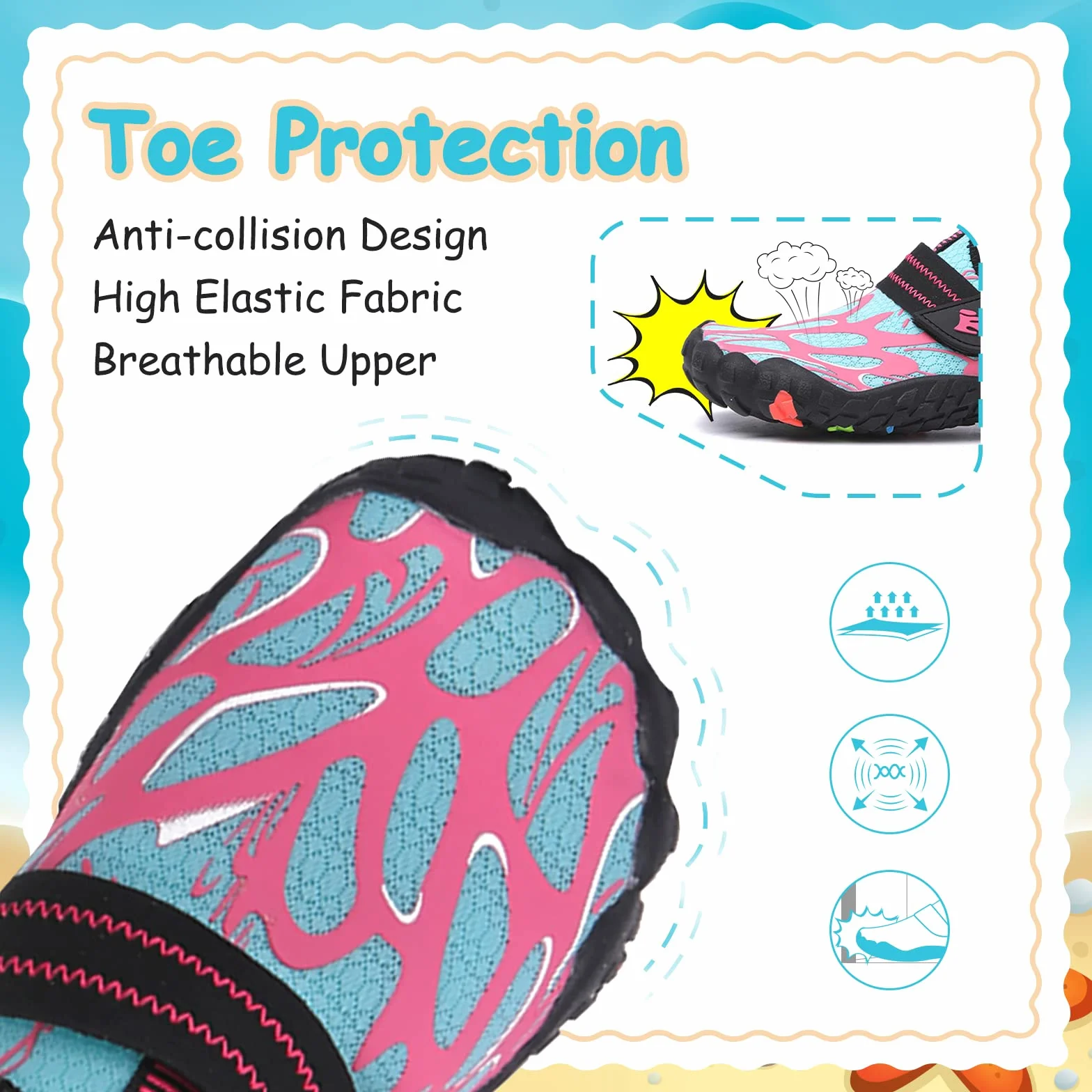 Hanani Zapatos de Agua Niño Escarpines de Baño Barefoot Calcetines de Natación Secado Rápido Descalzo