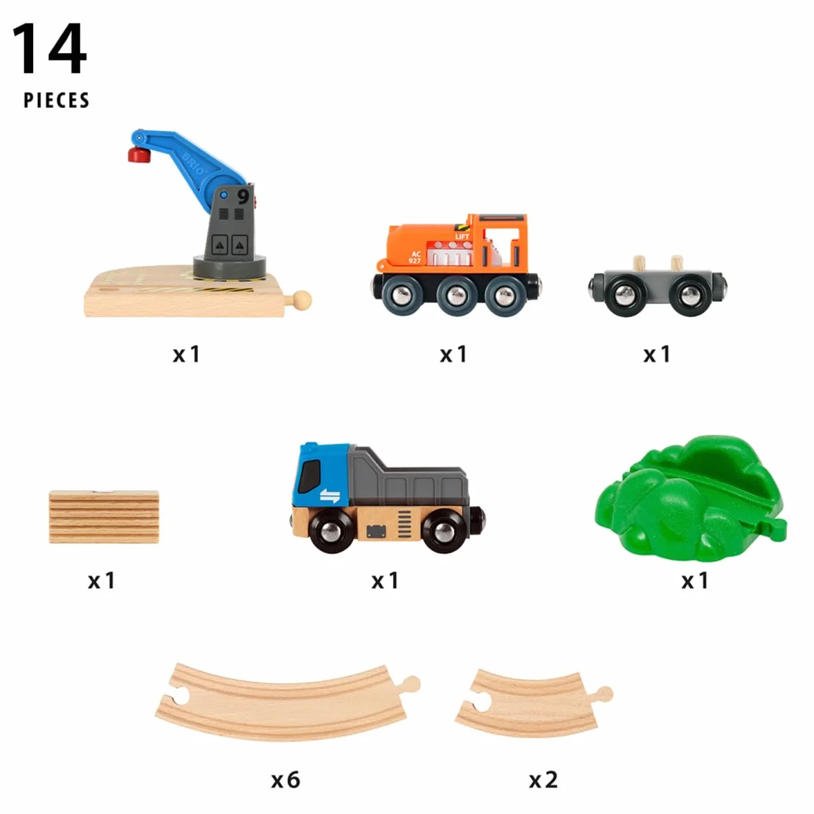 BRIO - Set de Inicio Construccion Levanta y Carga, Circuito Tren, para Niños de 3 Años o más,