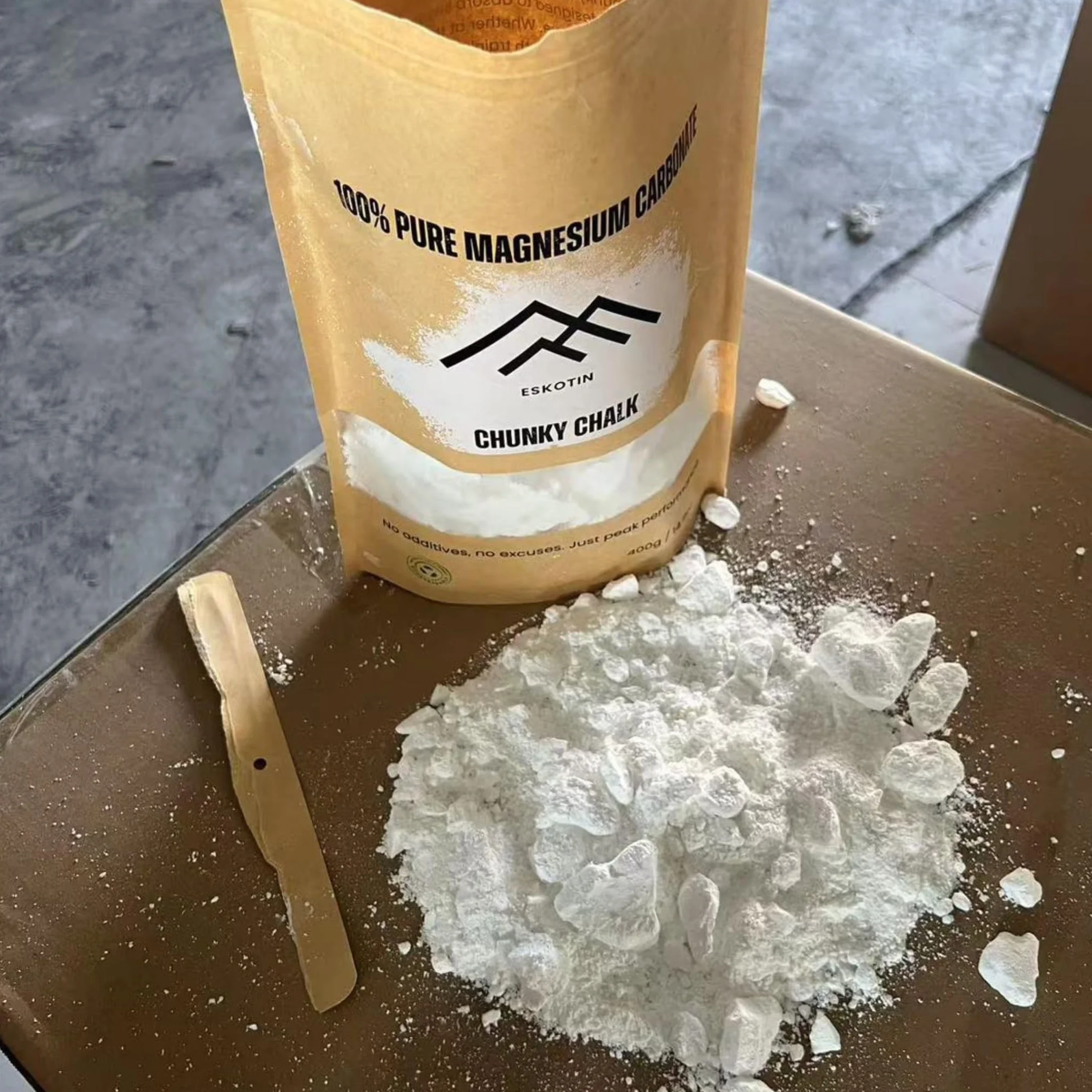Magnesio para Escalada 400g Chunky Chalk Carbonato de Magnesio Puro Máximo Agarre