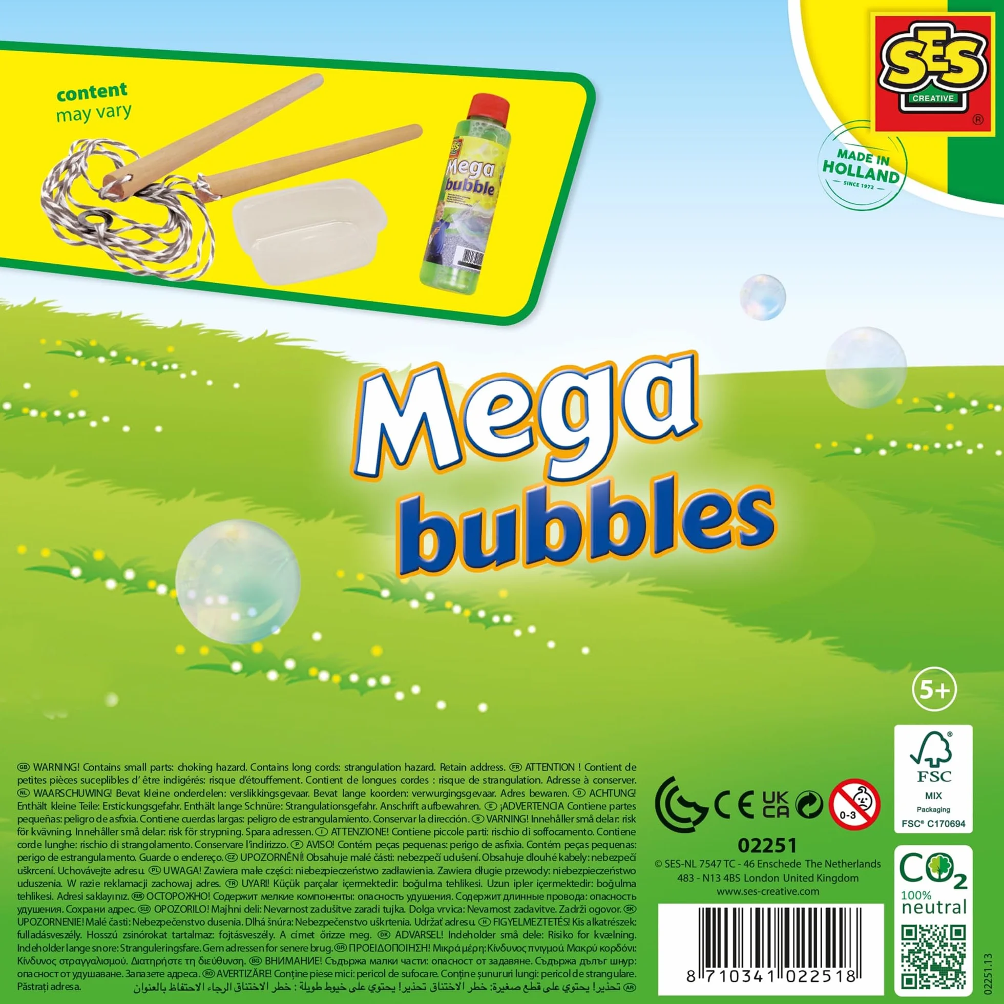 SES Creative – Mega Burbujas | Juego Infantil de Exterior para Crear Burbujas Gigantes | 6 a 13 años (S02251)