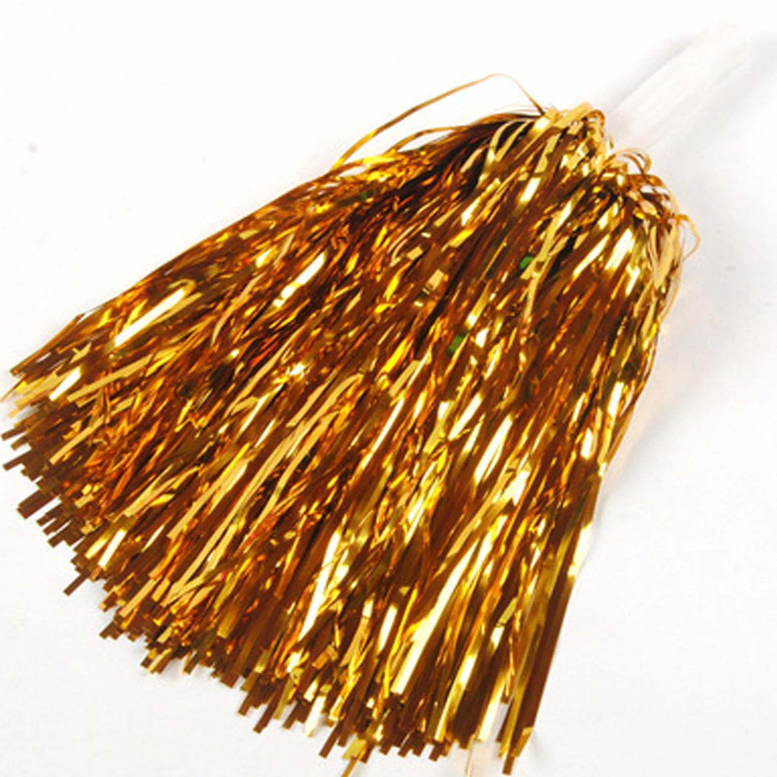 Pompones de Animadora 12 Piezas Cheerleader Poms Metálicos con Mango para Competición Deportiva