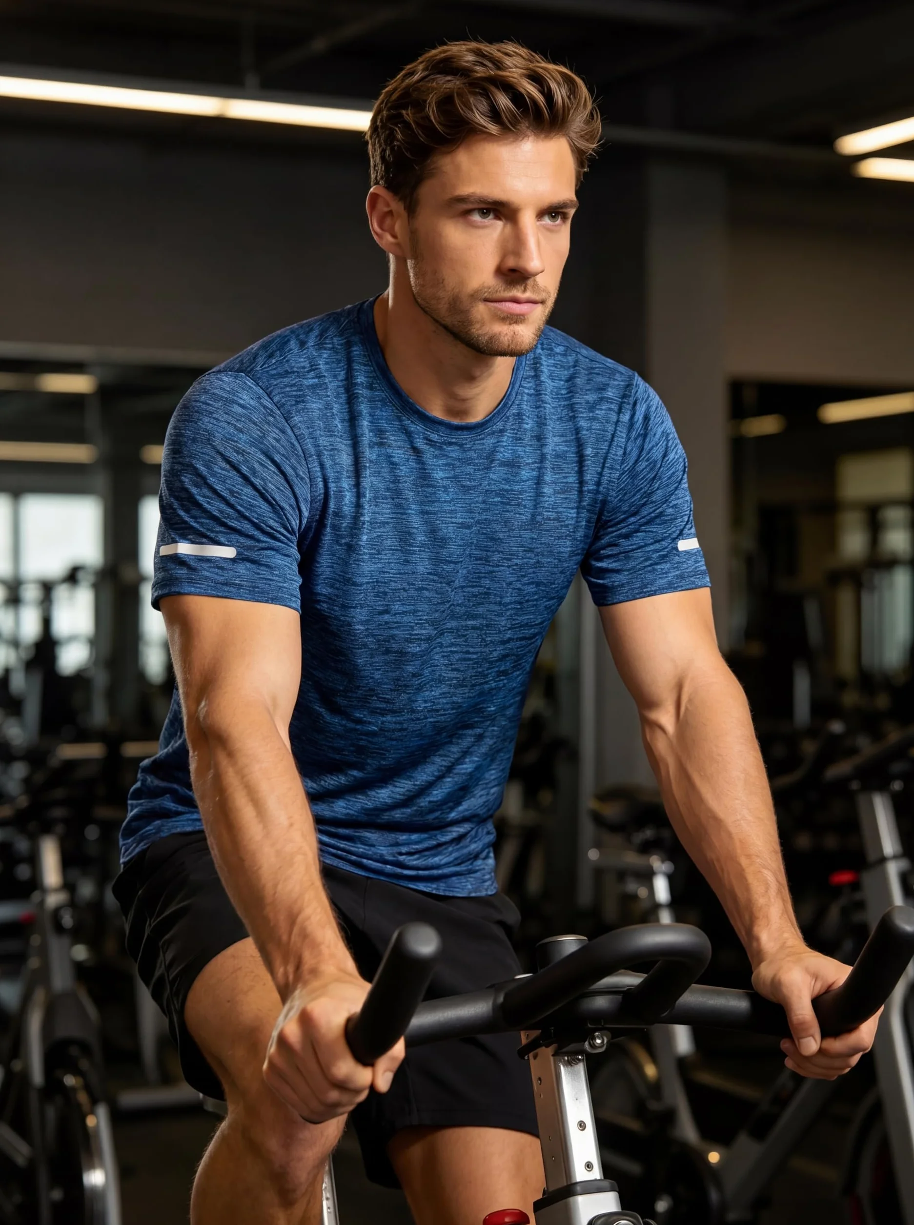 TACVASEN Camiseta de correr para hombre secado rápido manga corta cuello redondo verano deportes gimnasio