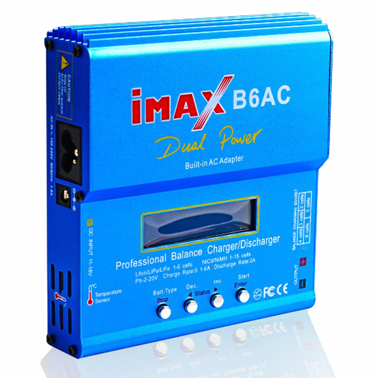 WANGCL IMAX B6AC Lipo Cargador de batería B6 80W LCD digital Lipo cargador 11-18V con adaptador para plomo-ácido NI-CD/NI-MH 1-6S LI-PO