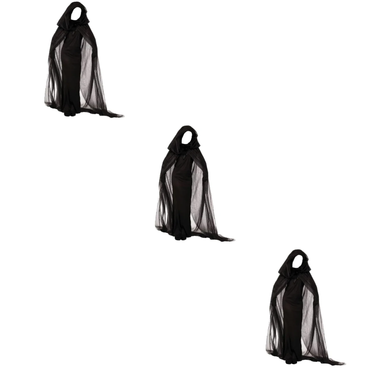 3 Piezas disfraz de bruja para cosplay disfraz vampiresa de vampiresa vampire costume de vampiro de halloween vestido de bruja de halloween para juegos de rol Black