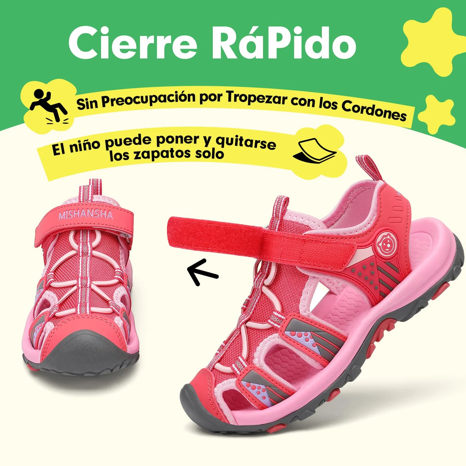 SAGUARO Sandalias Cerradas Niños Trekking Verano Zapatos Transpirable