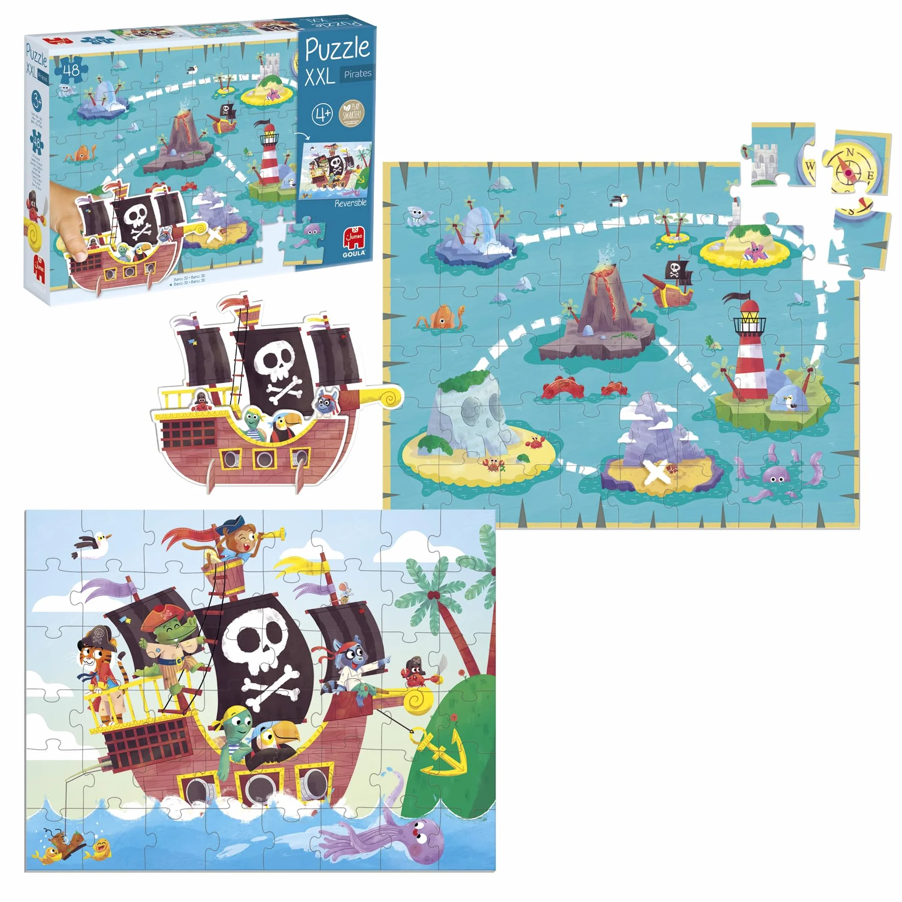 Goula Puzzle XXL Piratas - para niños a Partir de 4 años