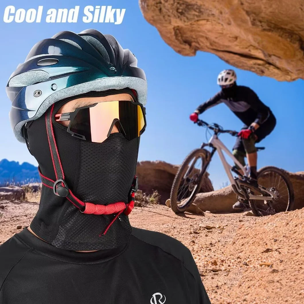 ROTTO Pasamontañas Refrescante de Seda para Motociclismo Ciclismo Protección Solar