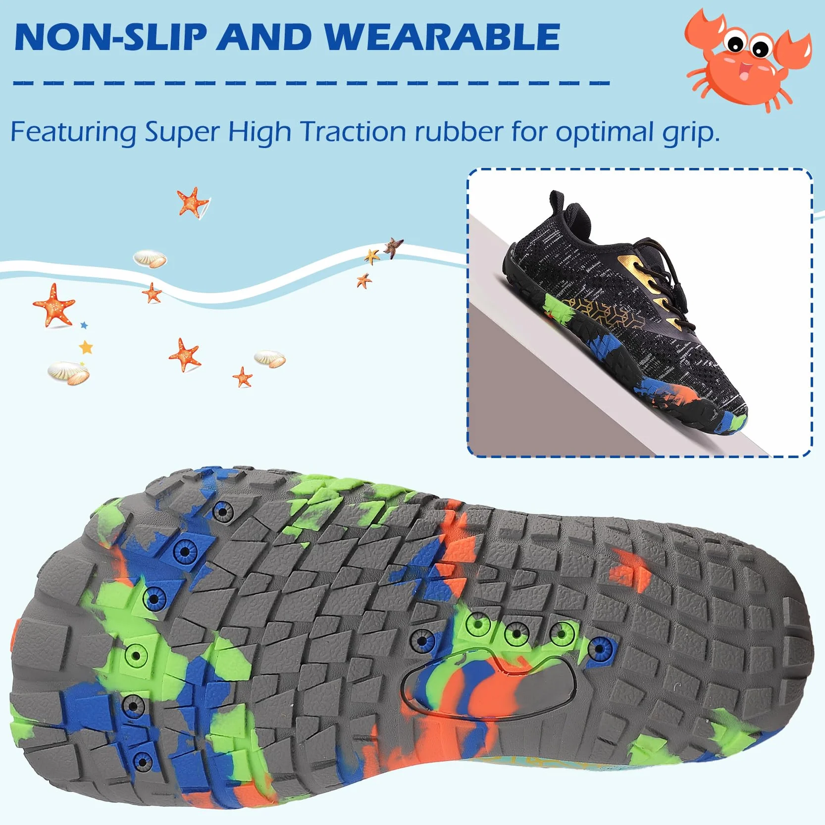 DimaiGlobal Calzado Descalzos Niñas Niños Zapatillas de Trail Running Barefoot Zapatos de Agua Transpirable Antideslizante