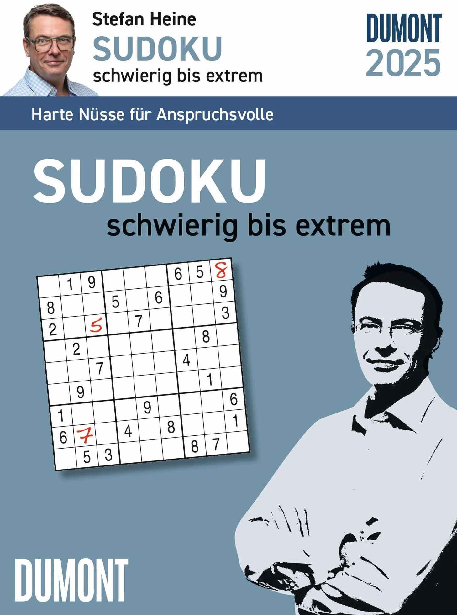 Stefan Heine Sudoku schwierig bis extrem 2025 - Tagesabreißkalender -11,8x15,9 - Rätselkalender - Sudokukalender