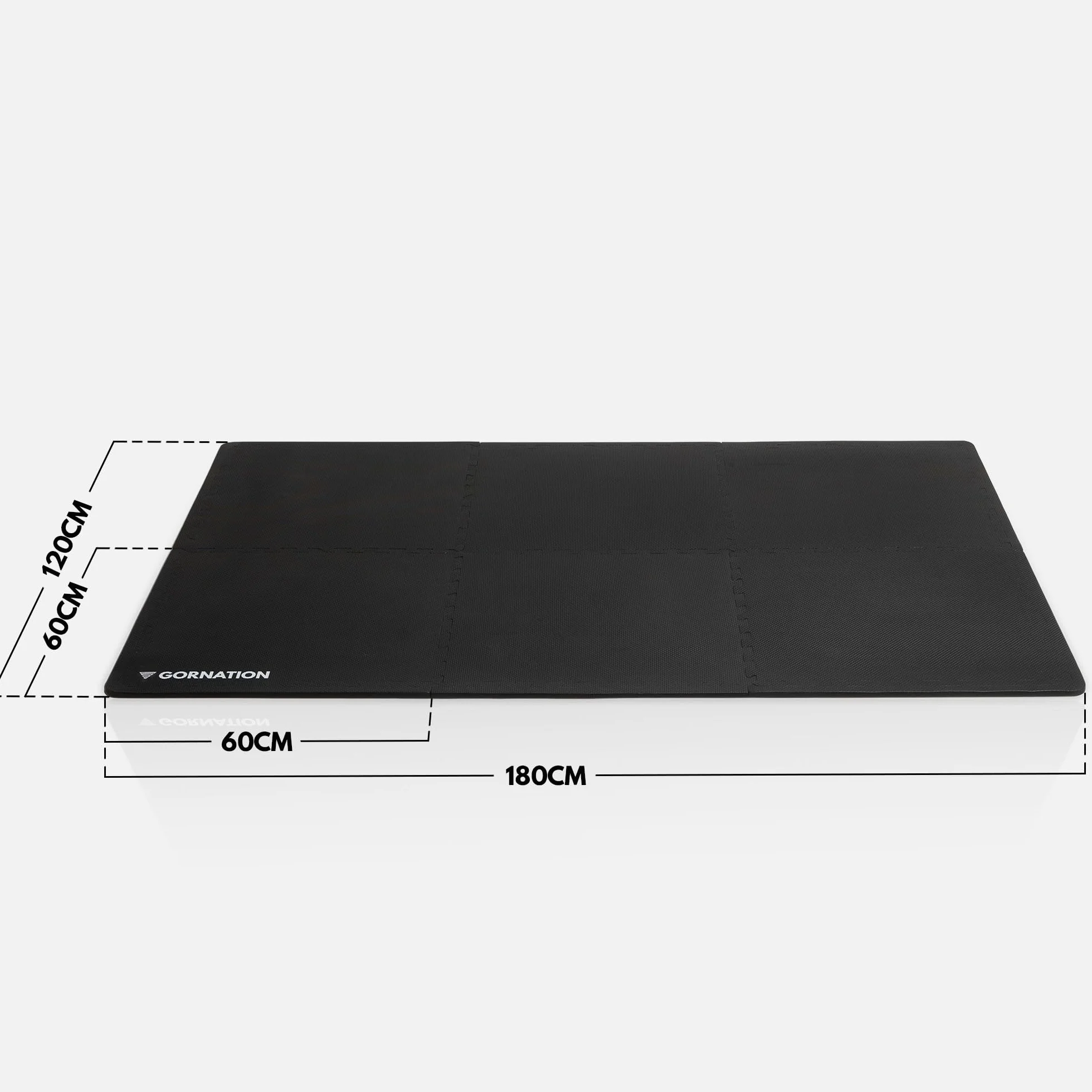 GORNATION Esterilla protectora de suelo antideslizante para fitness, alfombrilla de goma diseño rompecabezas para gimnasio en casa