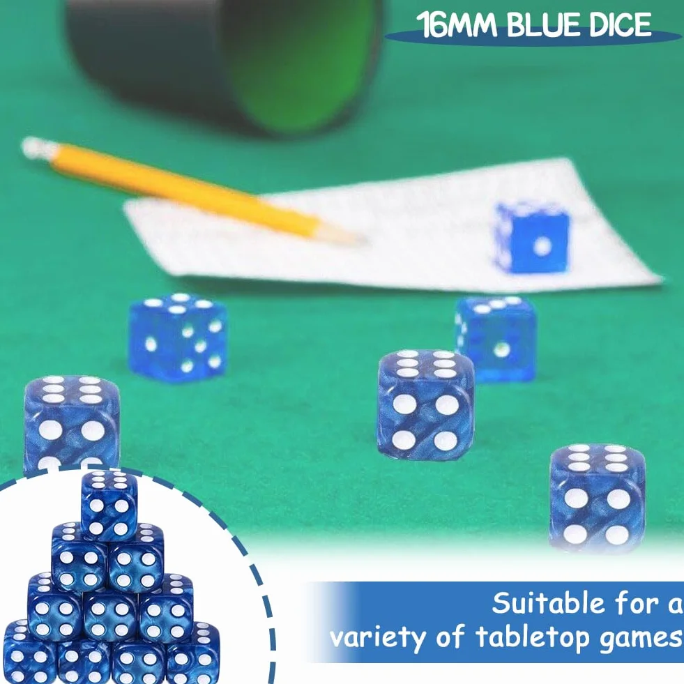 10 Pcs Dados rol, Dados D6, Dados De rol, Dados DND, para Juegos De Mesa, Par A Juegos De Mesa DND RPG