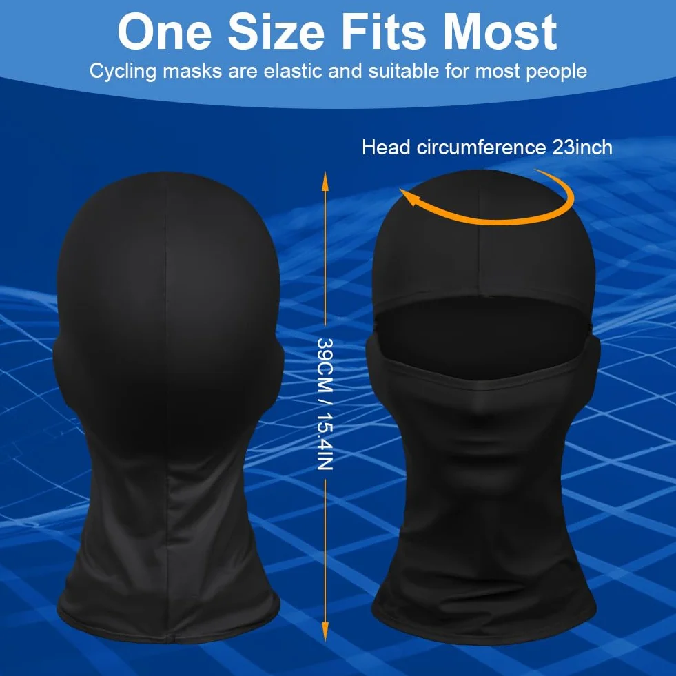 DiULi Pasamontañas Balaclava Hombre Transpirable Bufanda Motocicleta Verano Cuello Protector UV Esquí Multifuncional Anti Viento