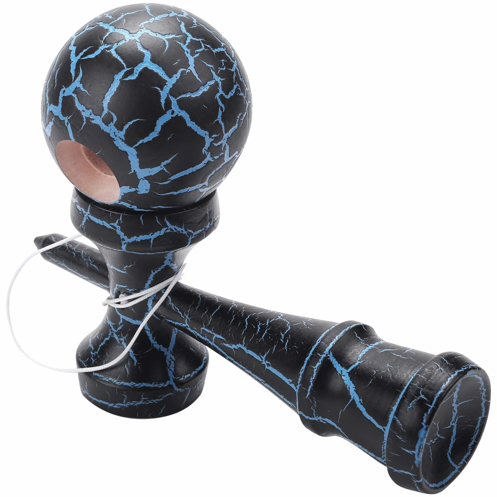 de Deportes Al Libre Kendama Toy Ball NiñOs y Adultos BalóN Al Libre Deportes Crack DiseñO Negro y Azul