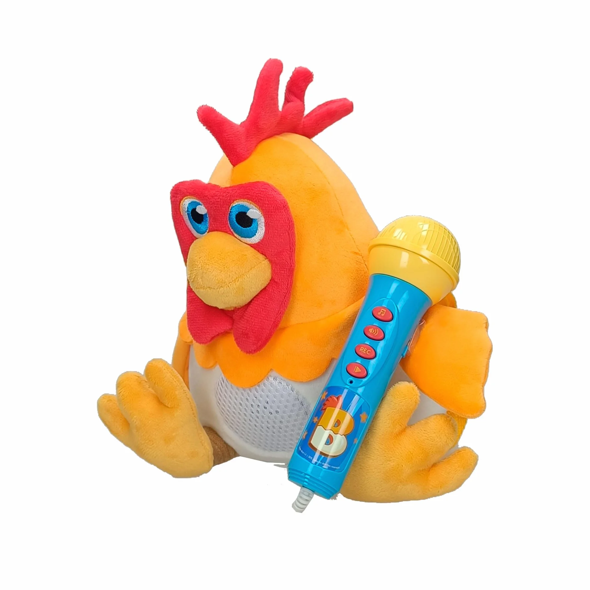 Gallo Bartolito con micrófono. La Granja de Zenón (Reig4935)