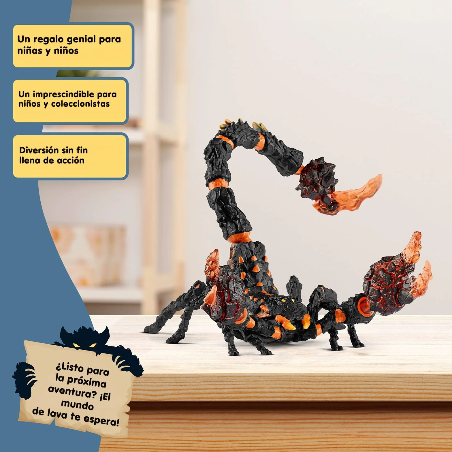 Schleich ELDRADOR Creatures | Escorpión de Lava 70142 | Figura Monstruo ELDRADOR Pinzas móviles y Cola venenosa | Regalo para niños y niñas | Desde 7 años | 21 x 14 x 14 cm