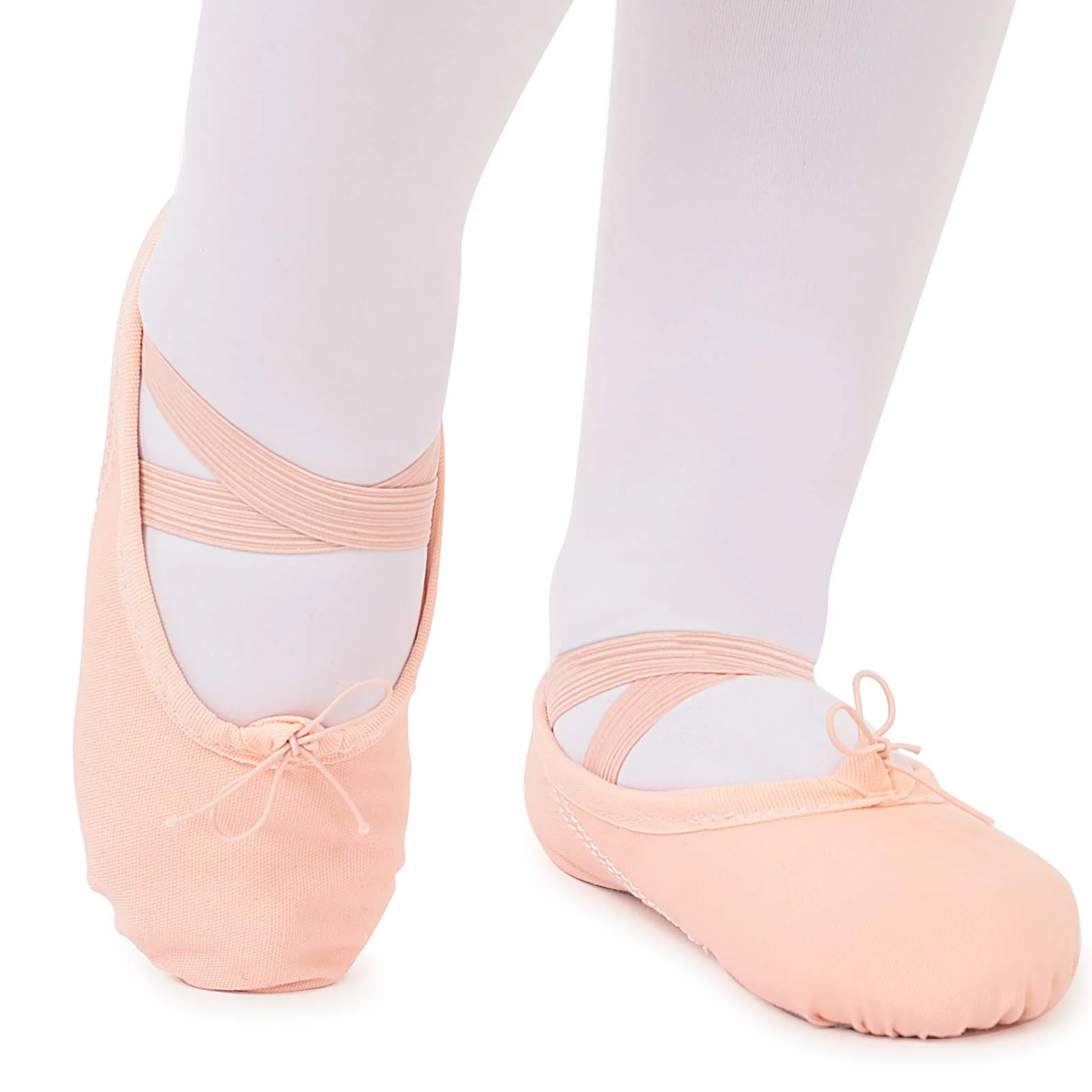 Zapatillas de Ballet Danza Canvas para Niña y Mujer Suela Partida de Cuero Tallas 22-44