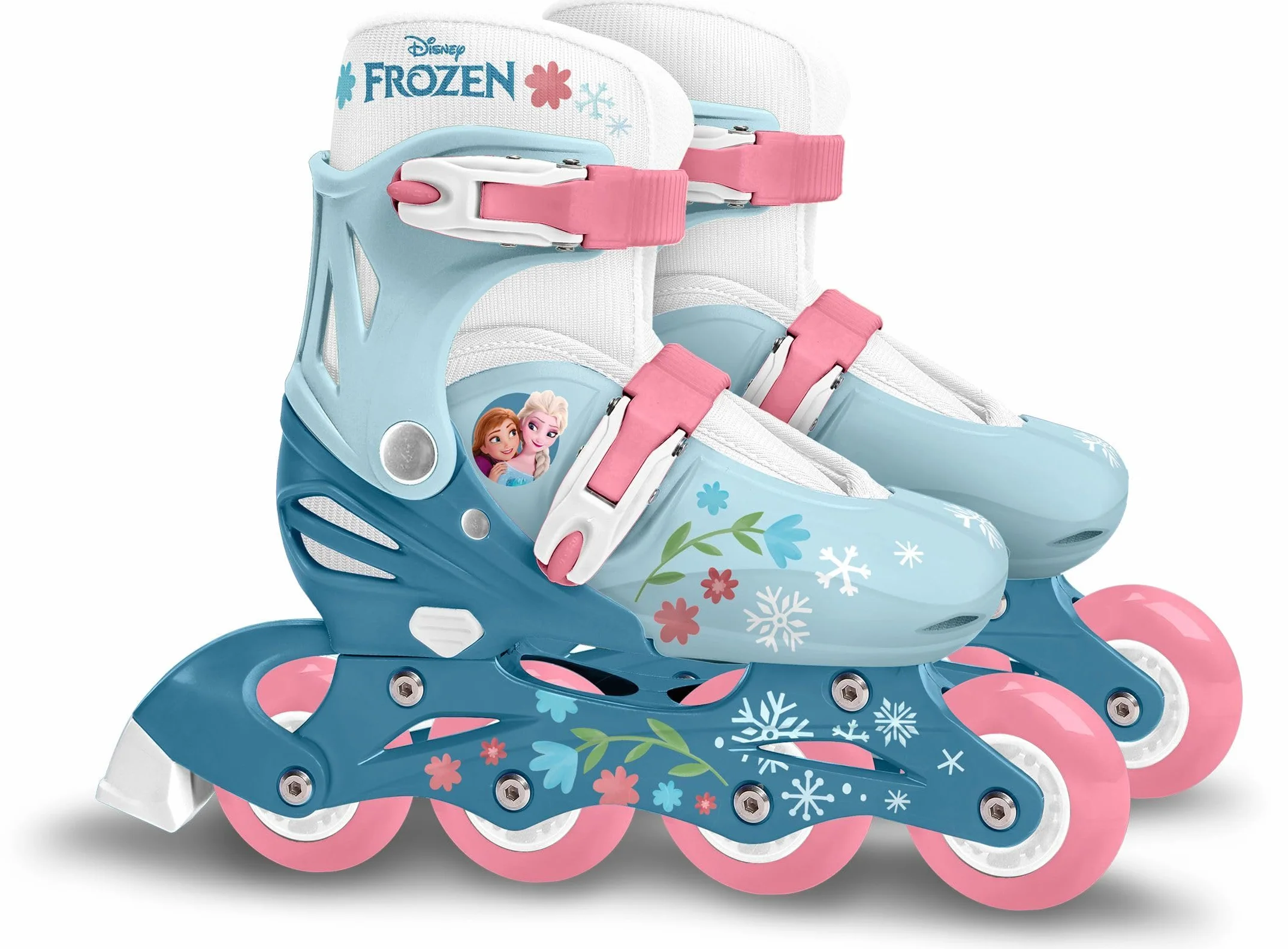 Frozen II Adjustable Two in One 3 Wheels Skate Azul 27-30