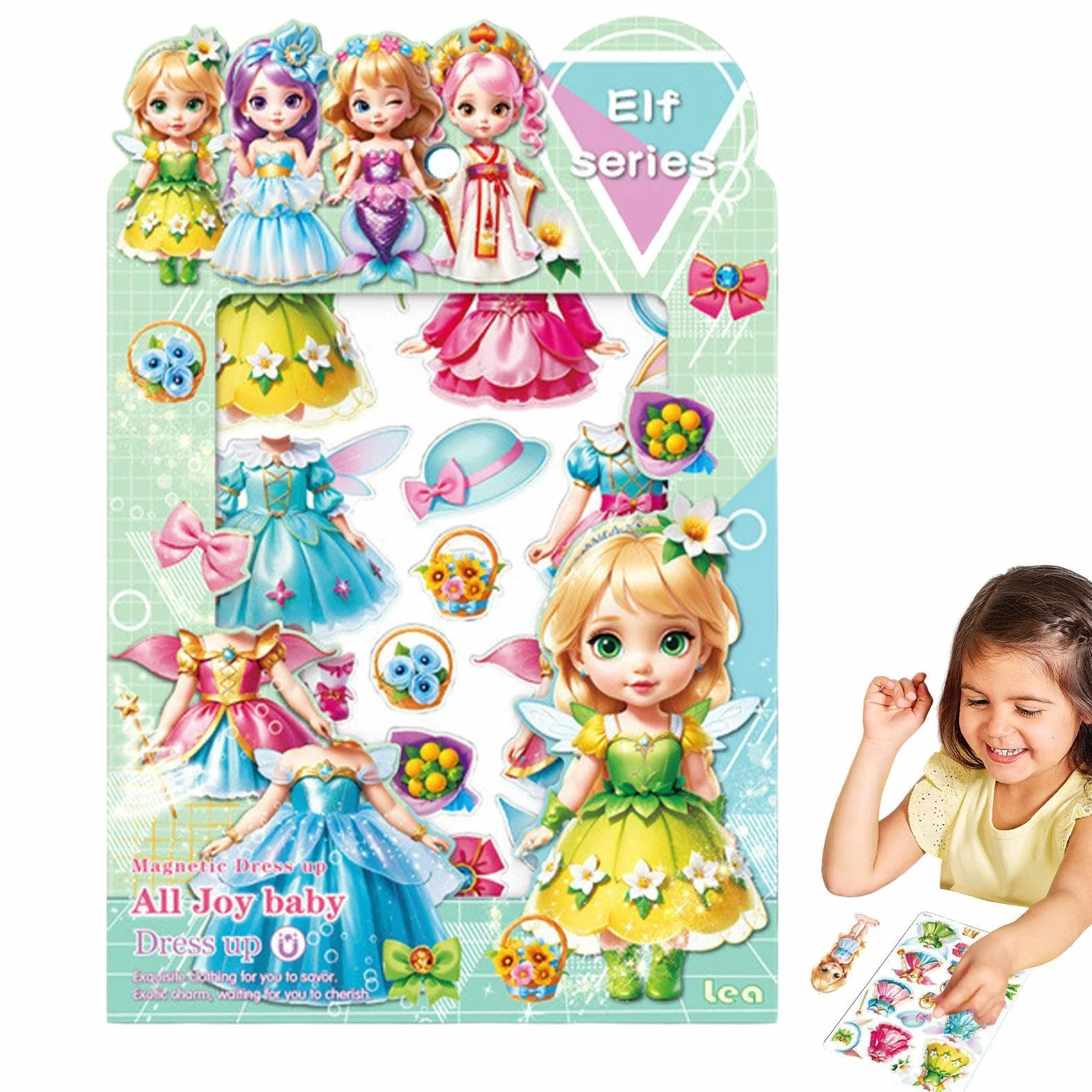 Princesa magnética para Vestir, muñecas de Papel para Vestir - Vestido de Disfraz con Recortes de muñecas de Papel con imán - Rompecabezas de Ropa con imán, muñeca Creativa para Vestir para