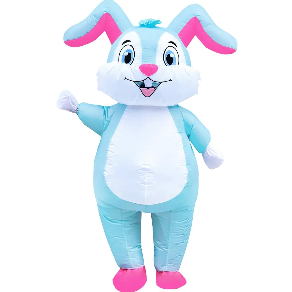 Farshine Disfraz inflable de conejo de Pascua para adulto