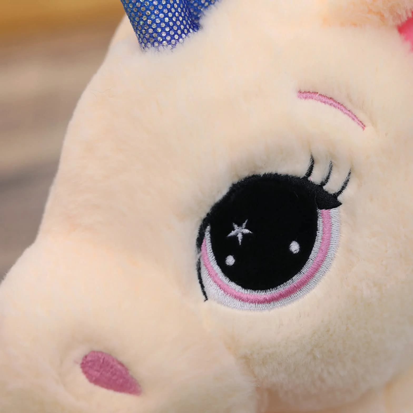Trayosin Peluche de unicornio de 40/60 cm de alto, muy suave, con unicornio, para niños, niñas, regalo (beige y rosa, 40 cm)
