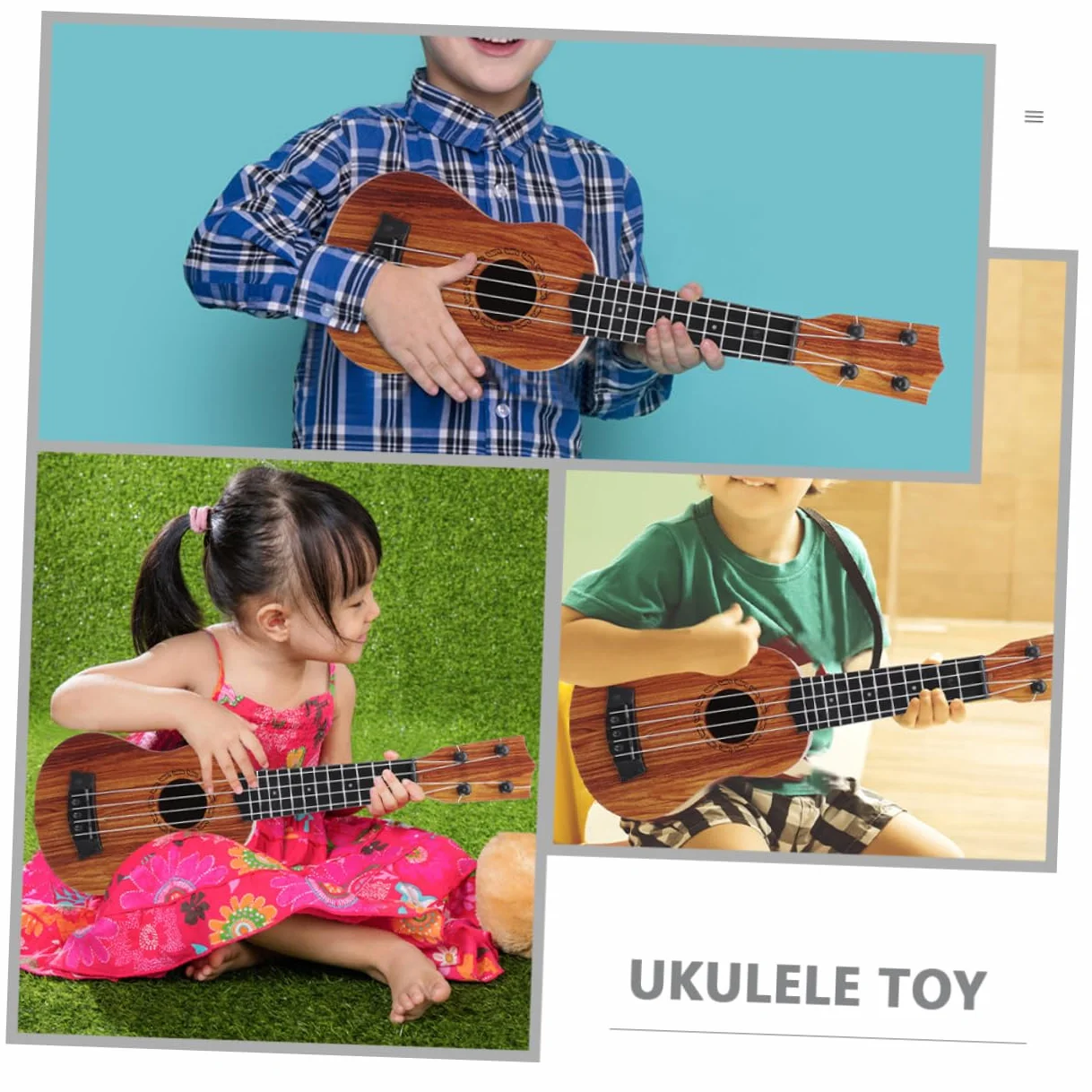 Ukelele De Juguete Infantil Diseño Realista Instrumento Musical para Niño para Mini Niño y