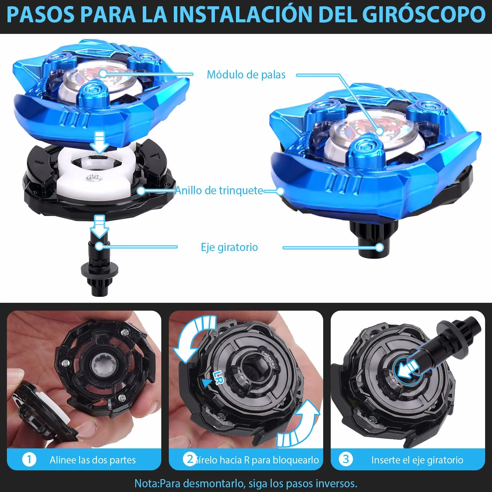DEZAWRTY Set de Batalla X – 12 Peonzas Giratorias, 3 Lanzadores y 1 Empuñadura con Caja de Almacenaje, Juguete Cumpleaños para Niños 6+ Años (X1)