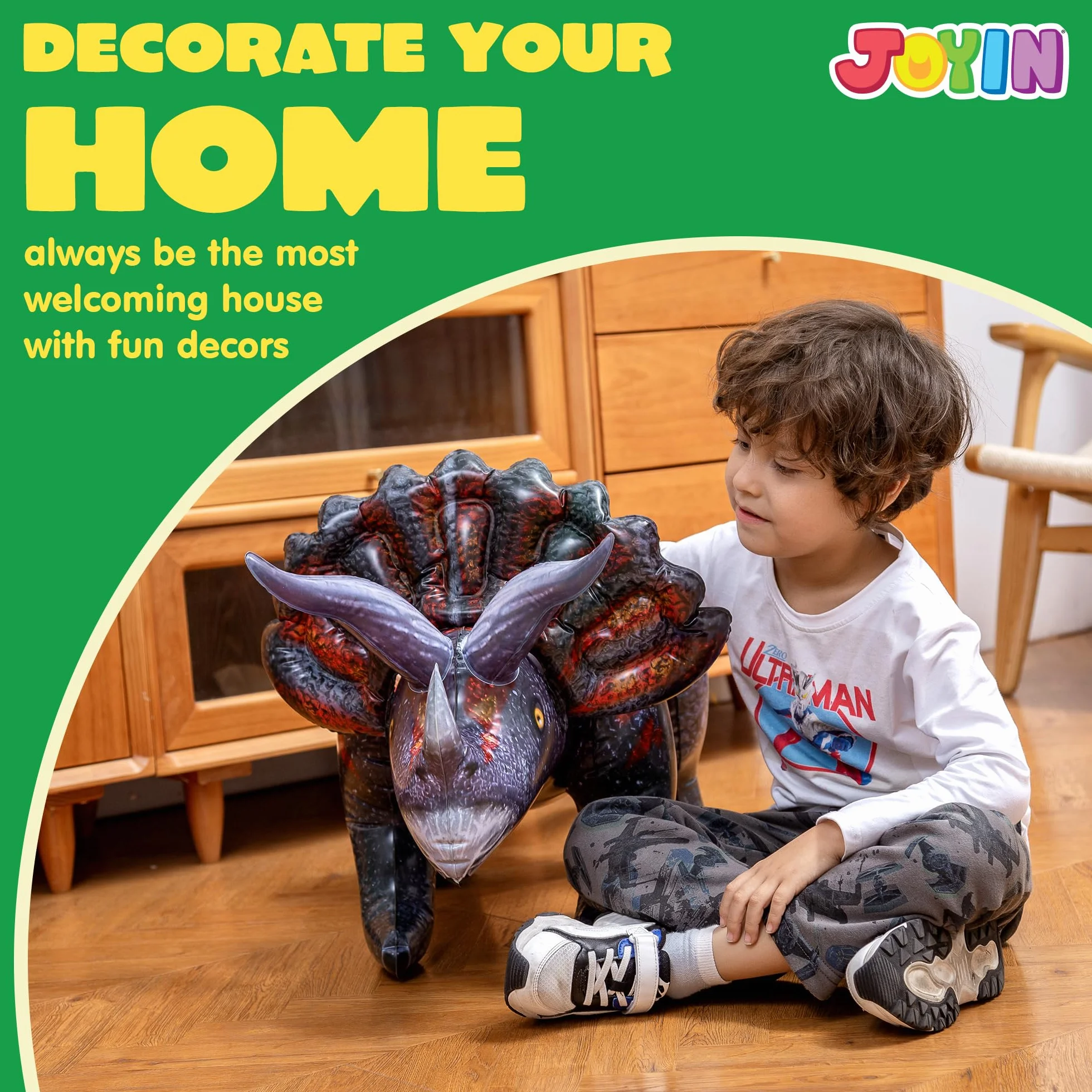 JOYIN Triceratops Inflable de Dinosaurio para Fiesta de Piscina