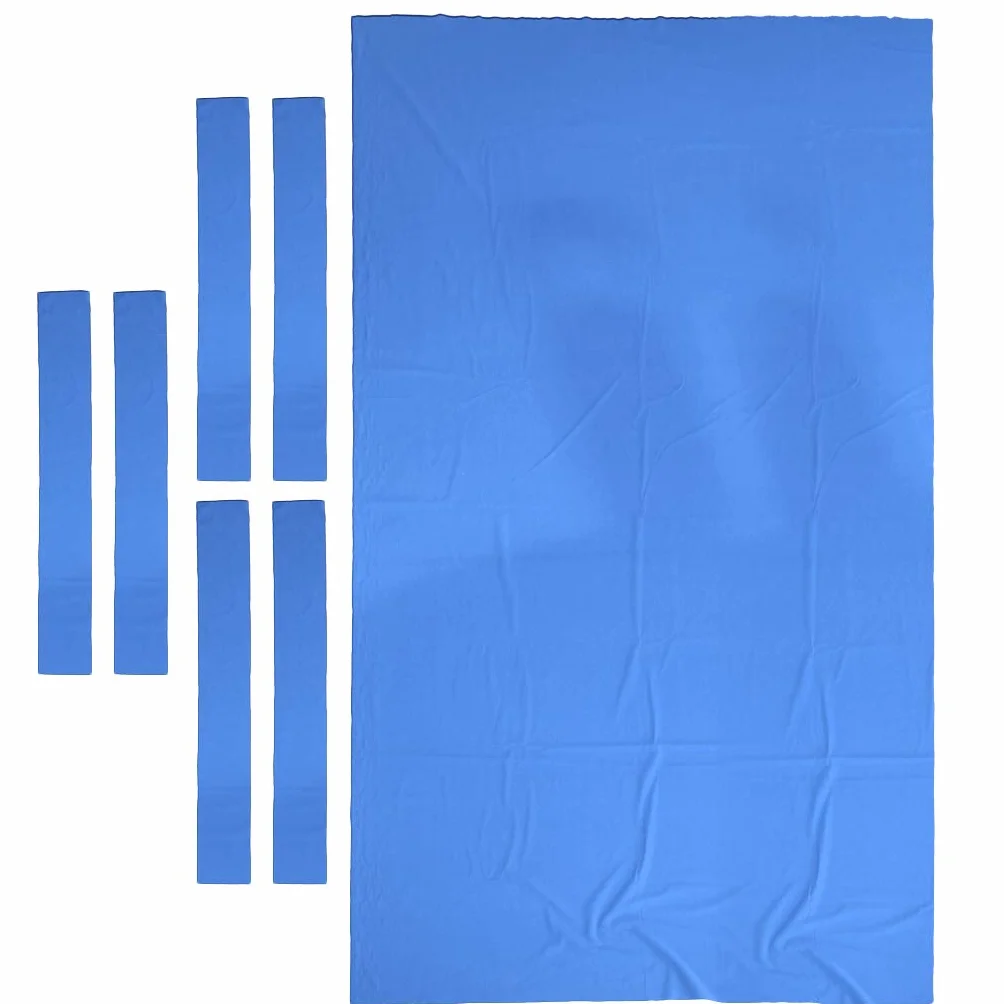 CUTICATE Fieltro de Mesa de Billar 9 Pies 0.6mm Azul 2.8x1.5m Tiras 6 Piezas