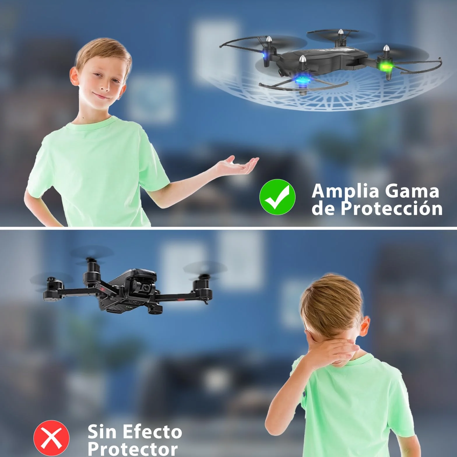 Wipkviey T26 Drone Cámara 1080P HD Quadcopter FPV Vivo 3D Flip 2 Baterías 26 Mins