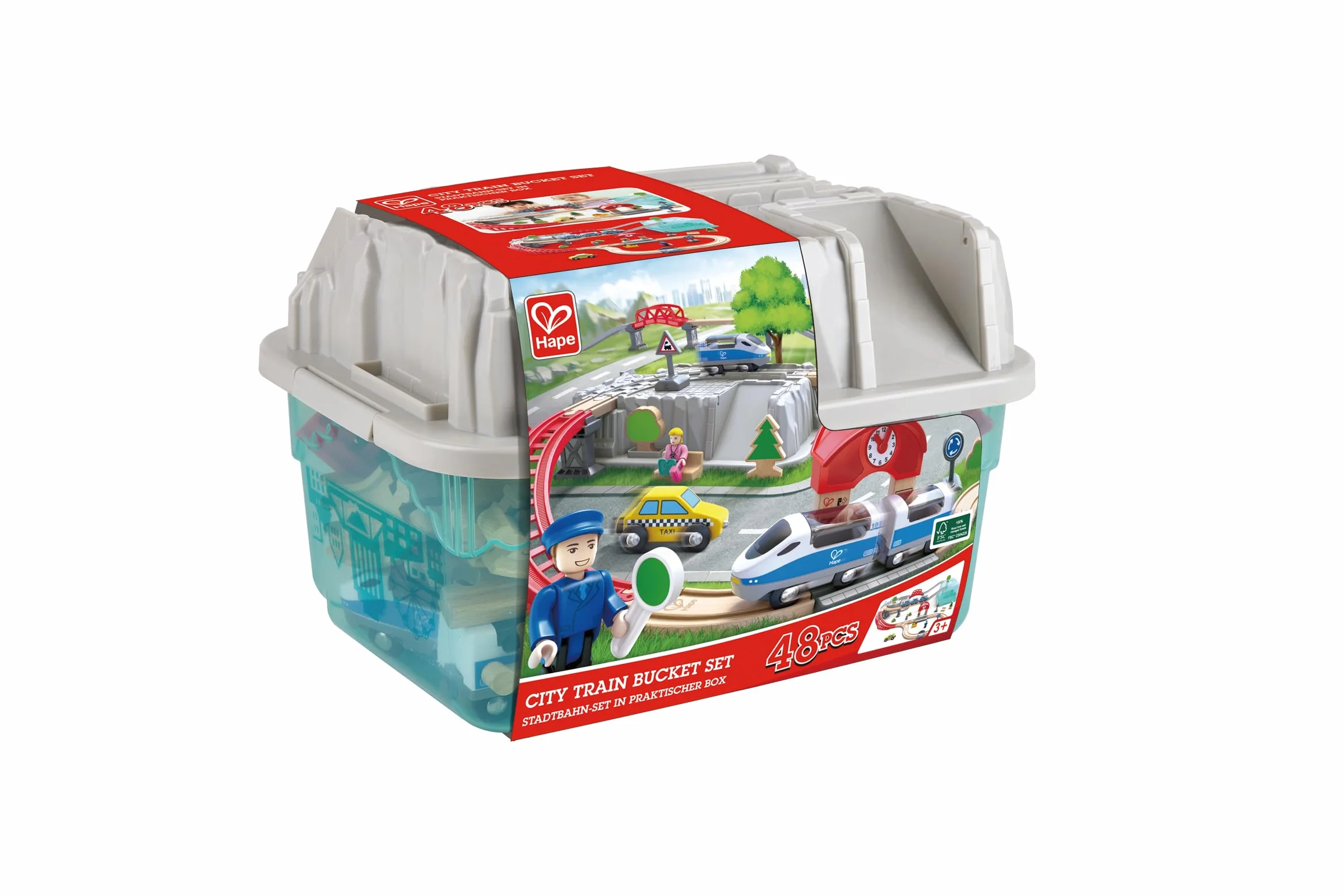 Hape - Juego de Bloques de Construcción de Ferrocarril (Toynamics E3771)