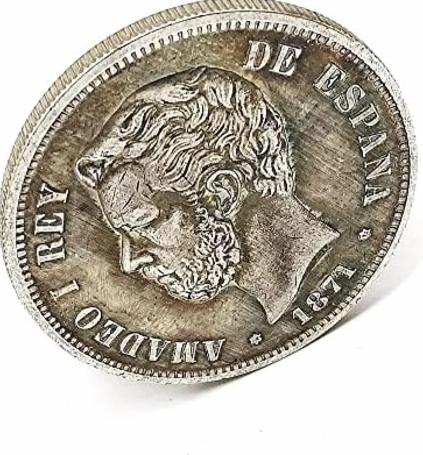 18 Juego Completo De Monedas De Plata Españolas De 5 Pesos 1869-1899 Retrato Grabado Monedas Extranjeras Antiguas, 1869