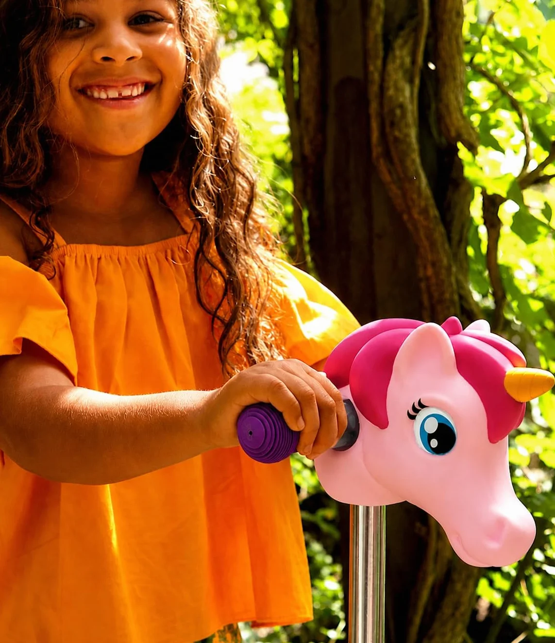Scootaheadz - Cabeza de Unicornio para Patinete - Accesorios para Patinete Infantil - Regalo para Niñas - Se Adapta a la mayoría de los patinetes de 2 y 3 Ruedas para niños -Rosa Claro