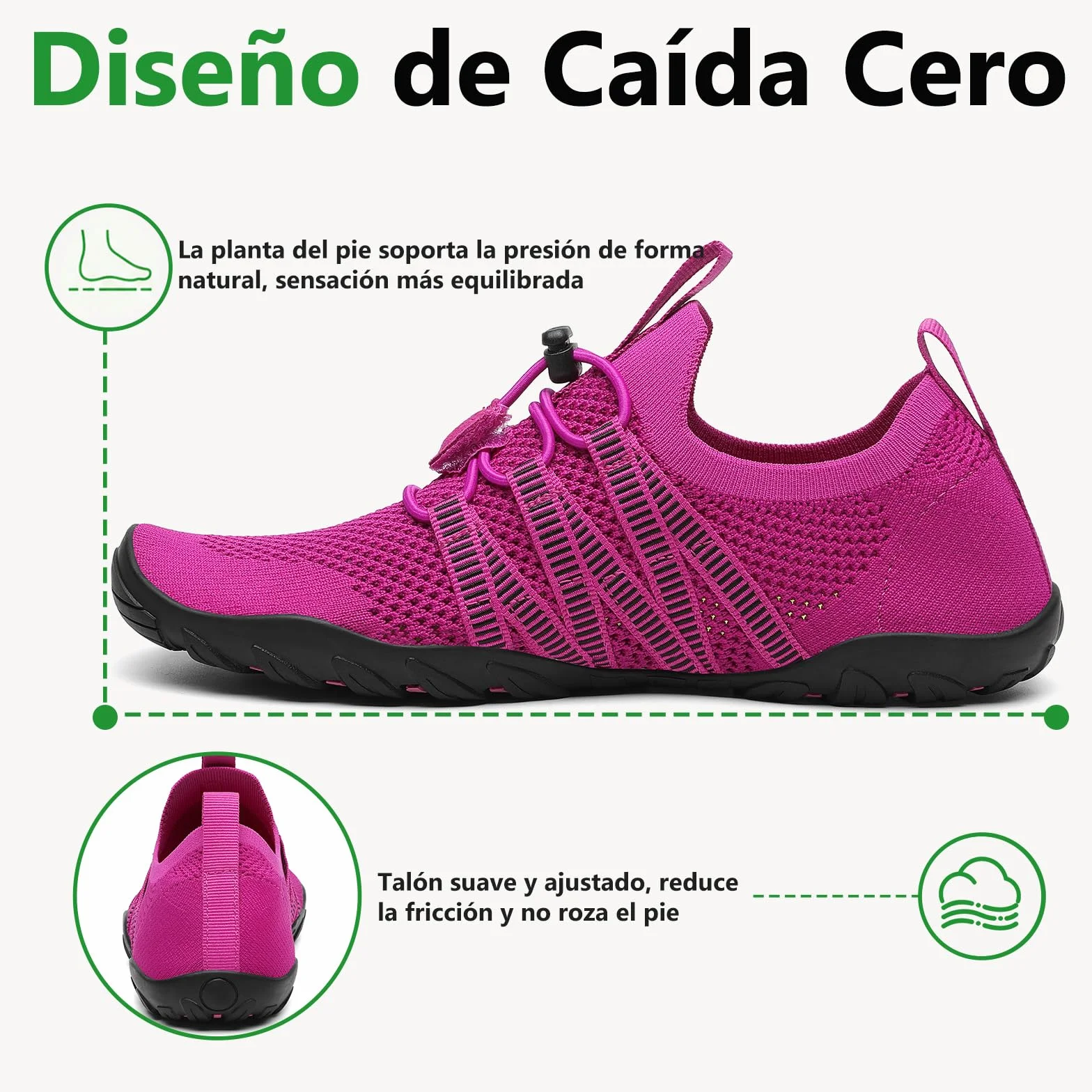 SAGUARO Zapatos de Agua Hombre Mujer Surf Antideslizante Secado Rápido