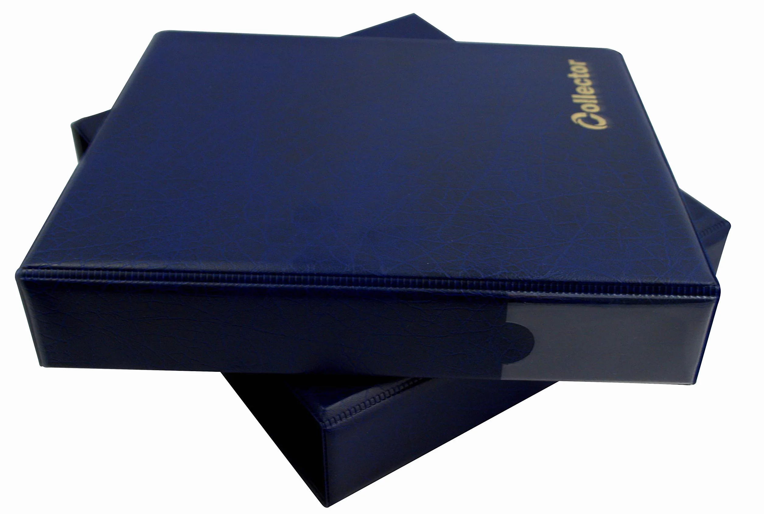 Collector Álbum de coleccionista para 221 monedas de diferentes tamaños, desde pequeñas hasta grandes, universales – en estuche, con páginas, separadores rojos e índice – Azul