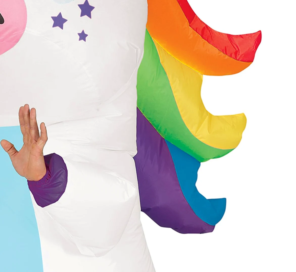 FIESTAS GUIRCA Disfraz de Unicornio Arcoíris Hinchable Adulto