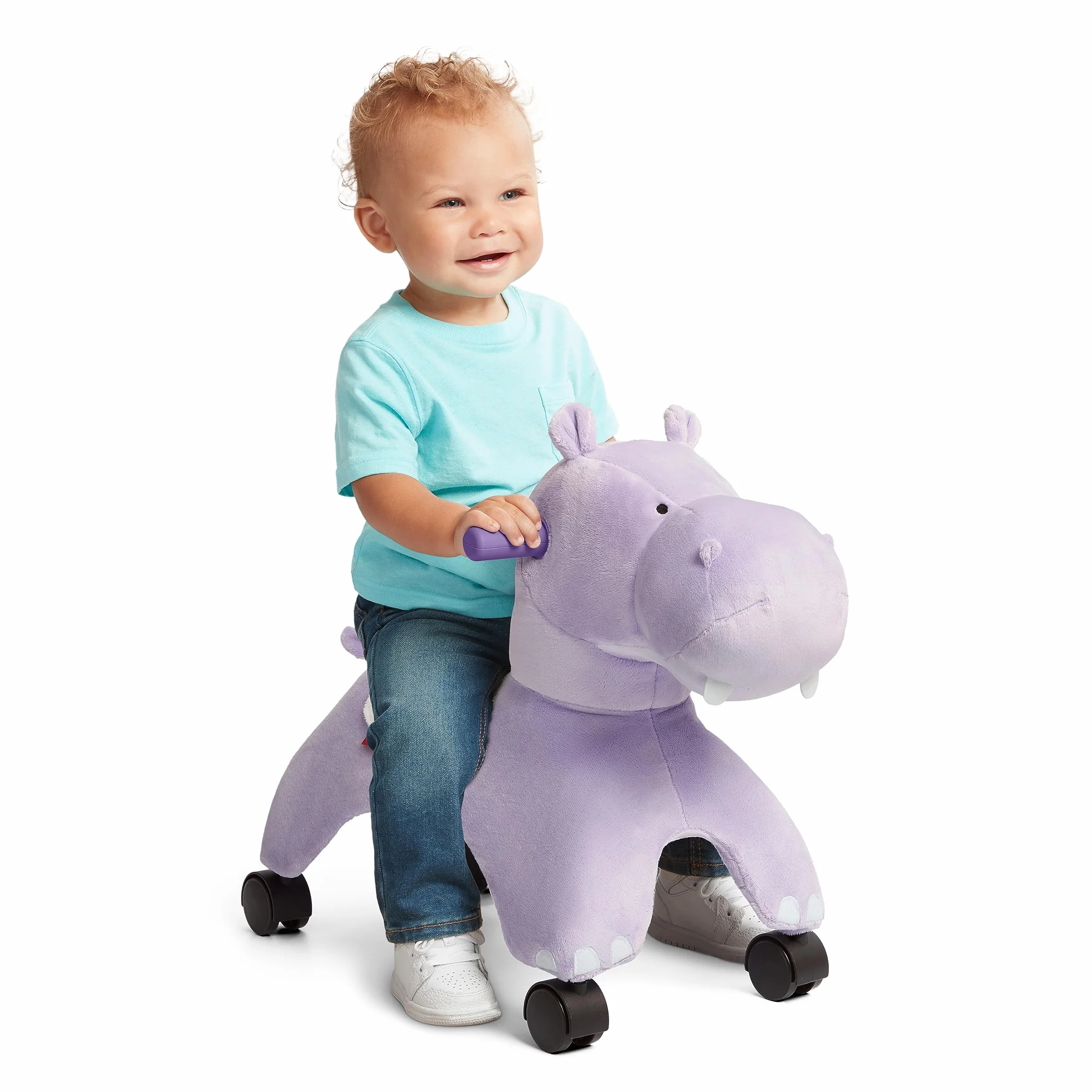 Radio Flyer Holly The Rolling Hippo, Juguete Morado correpasillos para niños pequeños de 1 a 3 años