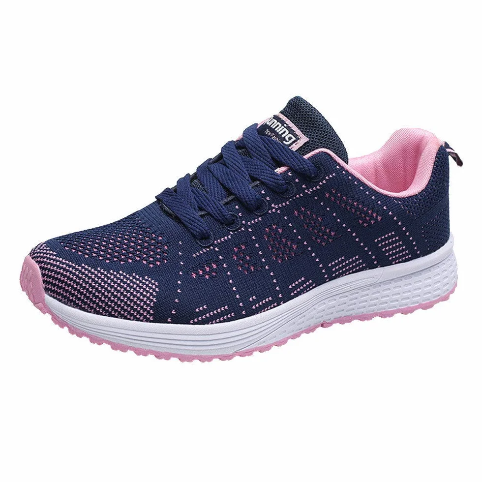 Zapatillas Deporte Respirable Correr Running Cojines Aire Calzado Mecedora Net Estudiante Volar Mujer Gimnasia Ligero Sneakers Atletismo