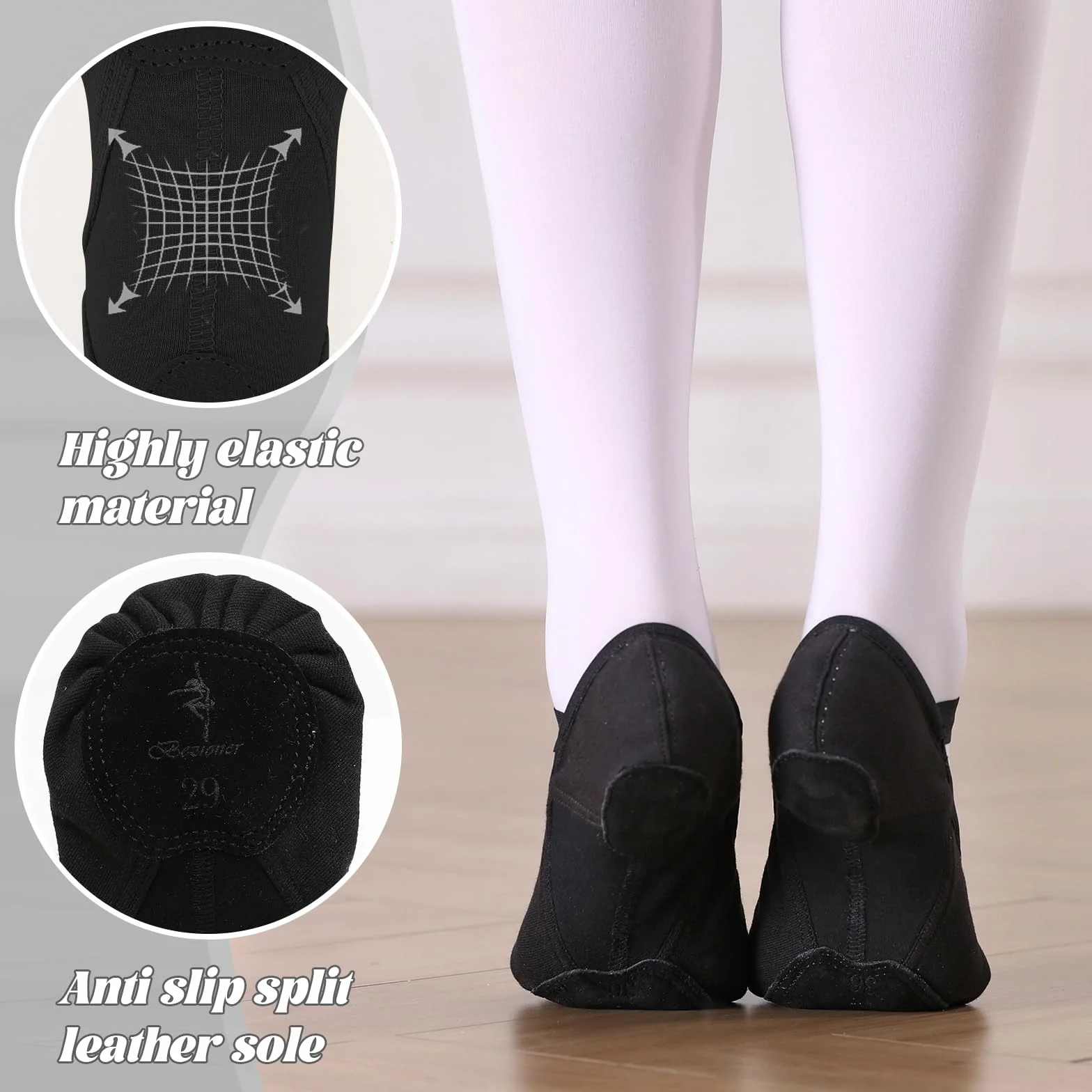 Bezioner Zapatillas Ballet Niña Elásticos Suela Partida Zapatos Baile Mujer