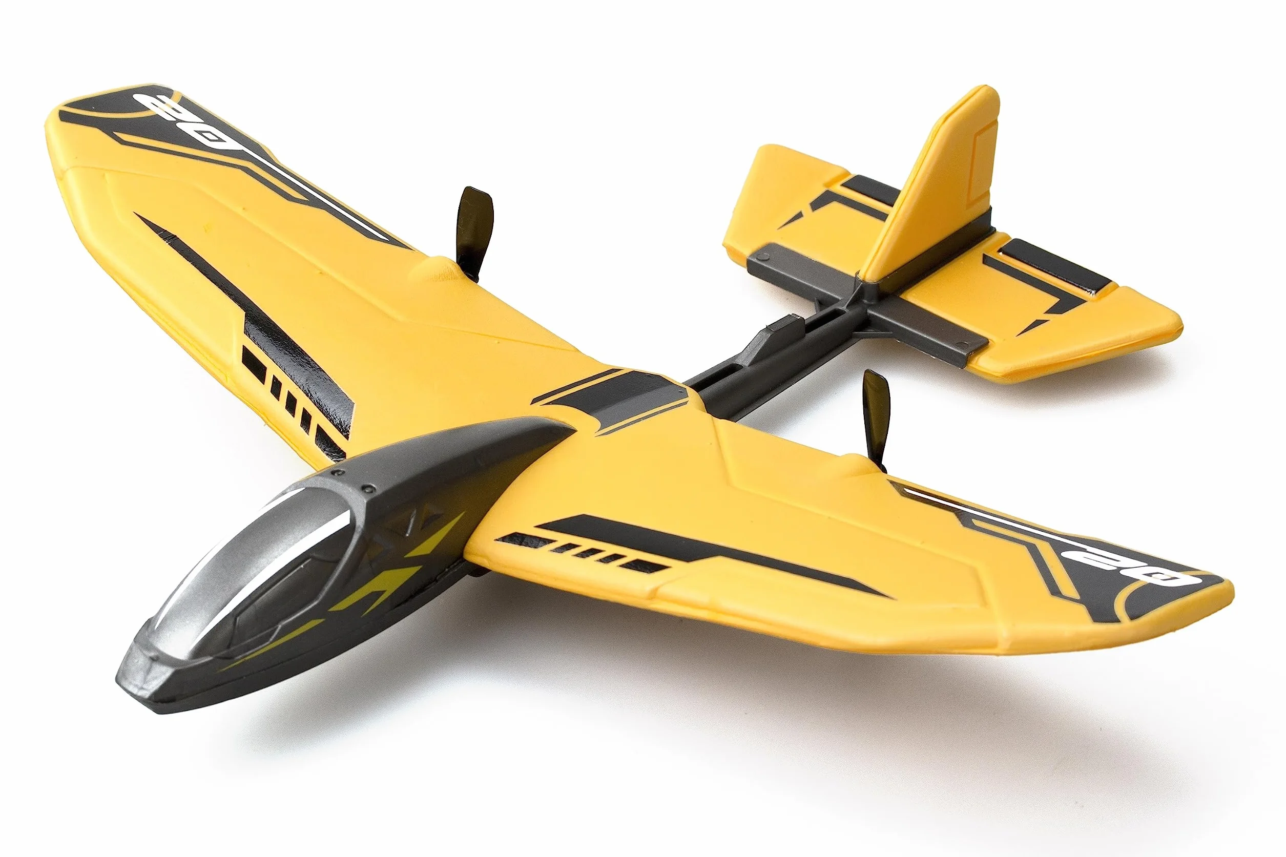 Flybotic - Avión Teledirigido Hornet EVO - Material con Memoria de Forma - Juguete Radiocomandado Volador para niños y Adultos - Interior/Exterior - A Partir de 8 años.