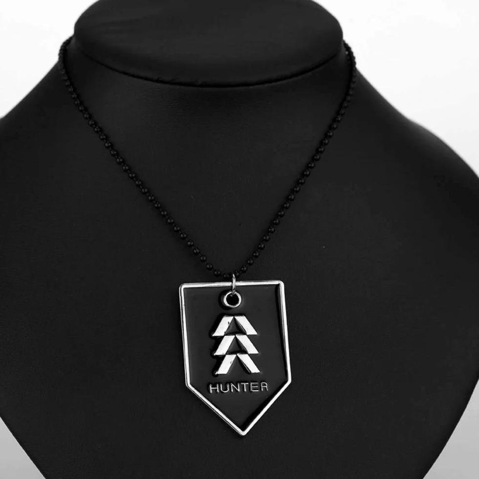 Collar Destiny de 3 piezas Hunter Warlock Titanio Colgante Emblema Collar Fantasma Iron Banner 2