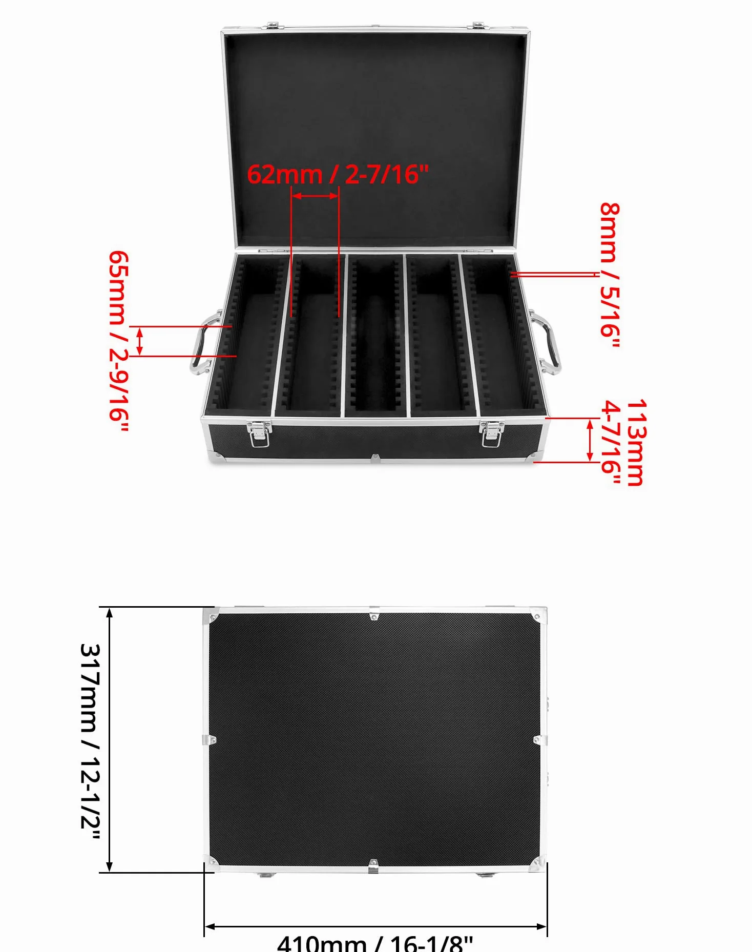 QWORK Caja de almacenamiento de monedas, caja de losa de monedas de grado 100, caja de almacenamiento de tarjetas coleccionables para PCGS, NGC y más, vitrina para monedas, suministros de colección de