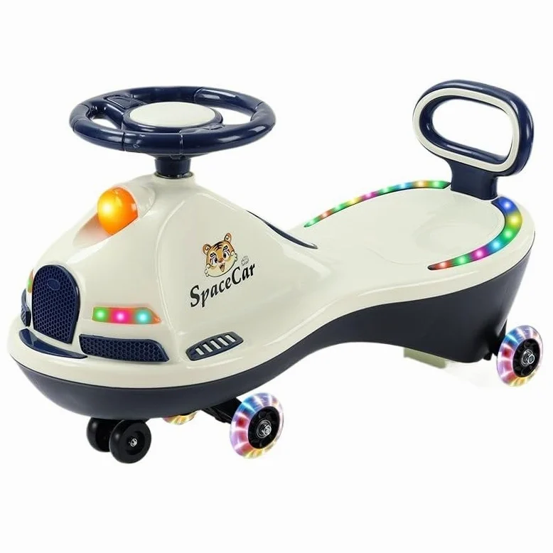 Patinete eléctrico con Ruedas LED Intermitentes, Capacidad de 140 kg, dirección Flexible, Ideal for Exteriores. Triciclo
