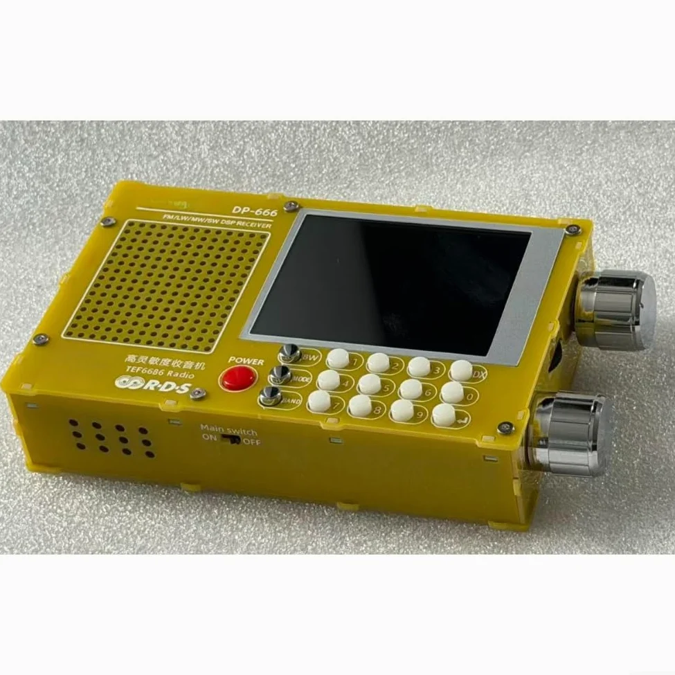 Kit de receptor de radio TEF6686 de alta sensibilidad DP-666 de banda completa para FM AM de onda corta de 2.8 pulgadas, pantalla IPS de circuitos DIY Kit de pasatiempos de ingeniería de circuitos