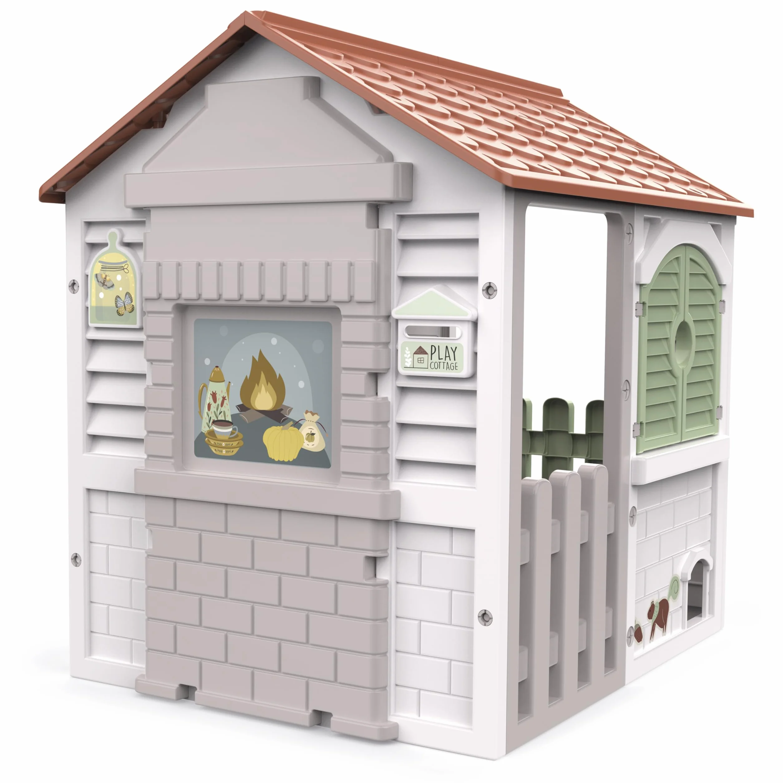 Chicos Casita Infantil Exterior Play Cottage con Luz y Sonido a Partir de 2 años