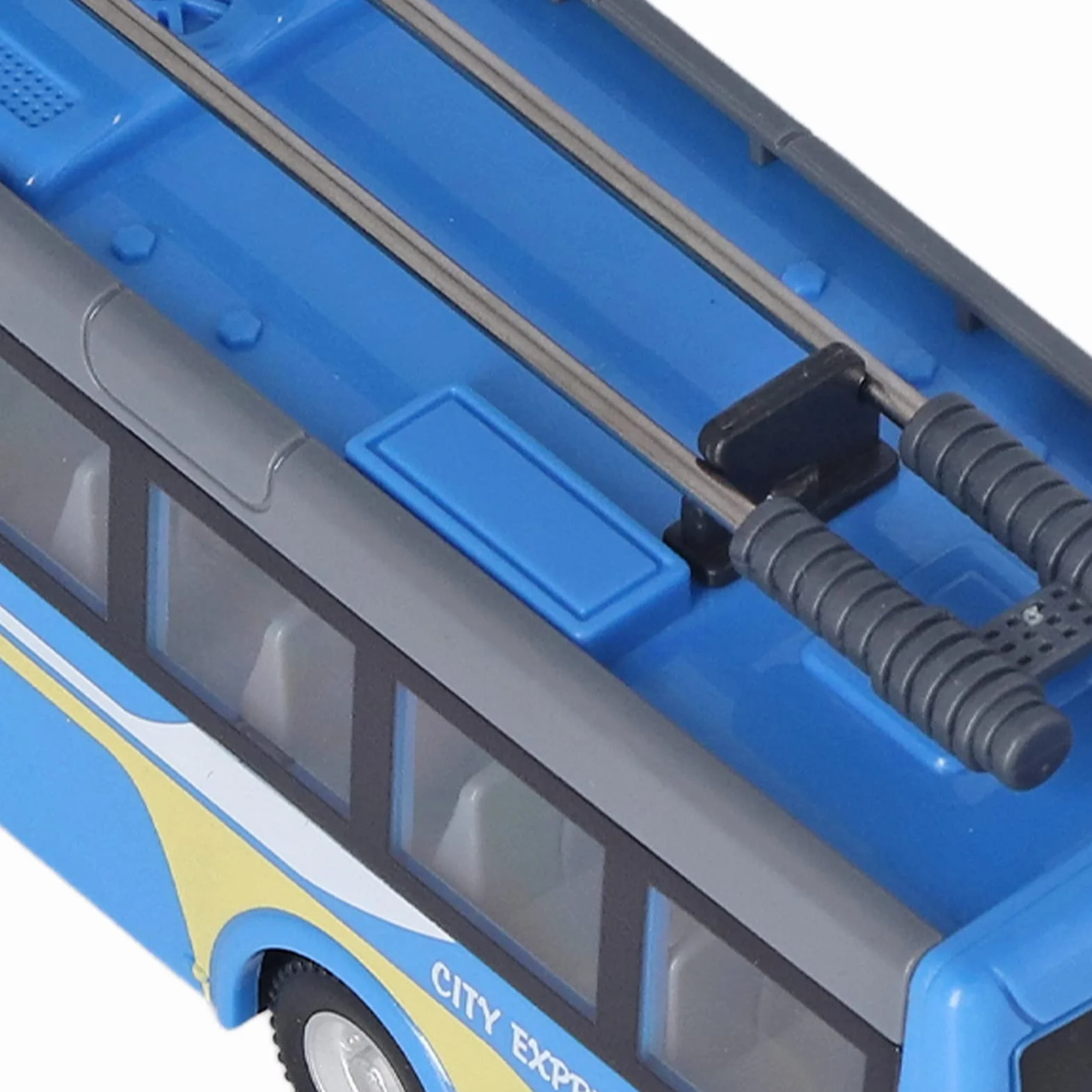 Juguete de Autobús de Control Remoto, Alta Simulación Todas Las Direcciones Que Conducen el Autobús Escolar RC Recargable para Niños(Azul)