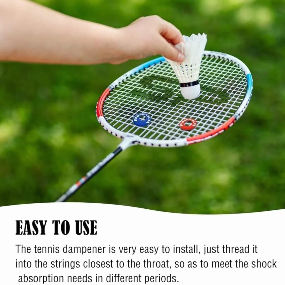 Amortiguador de Vibración para Raqueta de Tenis 8 Piezas Goma Suave Absorbedor de Impacto