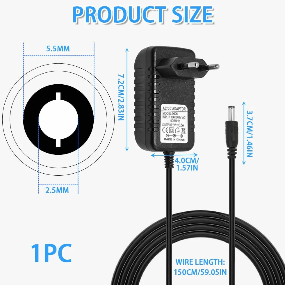 Cable de carga de 6 V 0,5 A, cargador de 500 mA para niños coches eléctricos, motocicletas eléctricas, motocicletas infantiles, coches deslizantes, quads, coches deportivos y otros